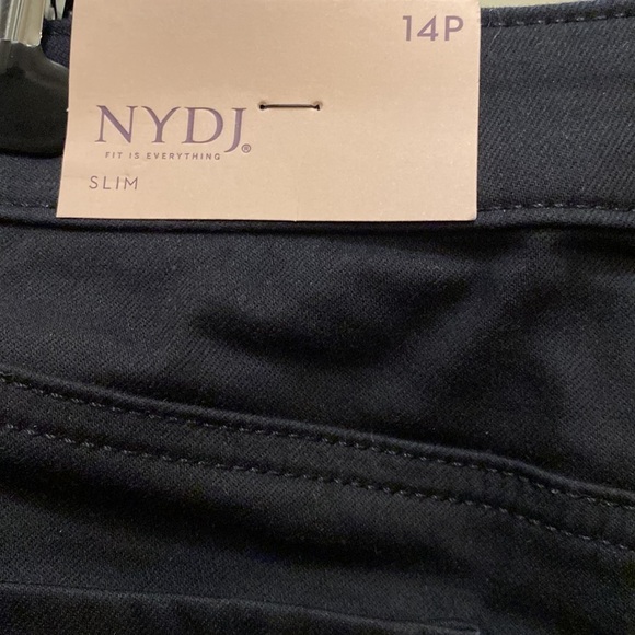 NYDJ Sheri Slim Black Ankle Jeans Size 14P - Picture 7 of 8